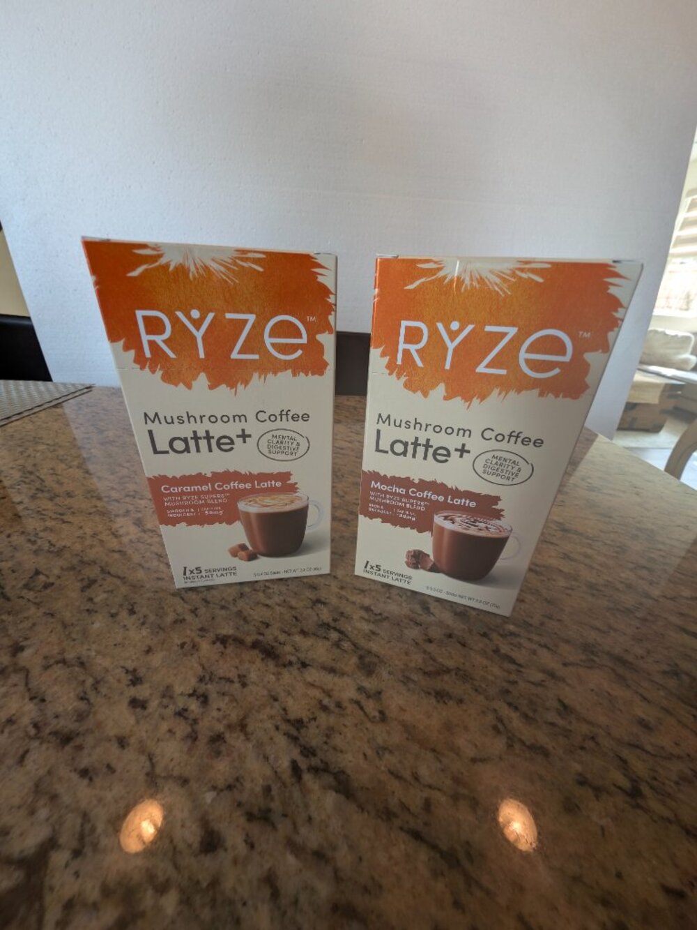 RYZE Caramel Mushroom Coffee Latte Sticks - 2.3oz/5ct -2 Boxes
